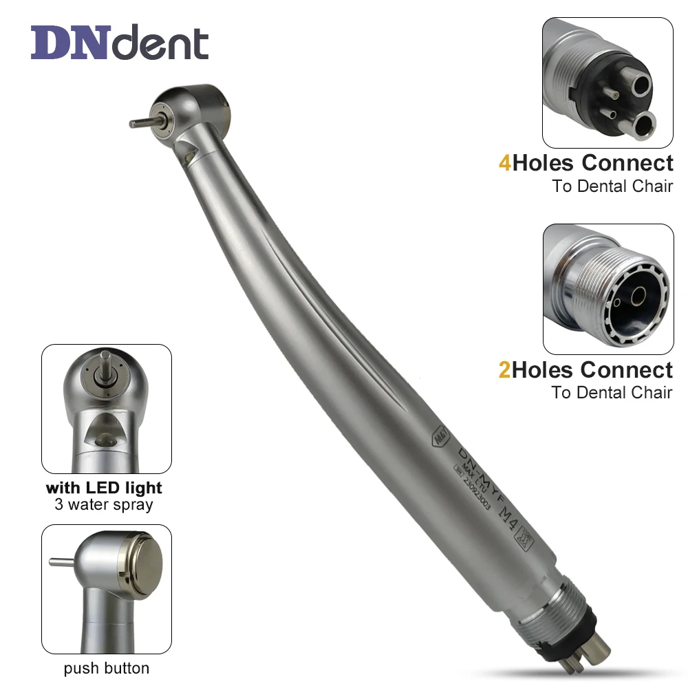 

Dental High Speed Handpiece LED Self-Power E-generator Fiber Optic Push Button Air Turbine Cartridge Rotor 2/4holes