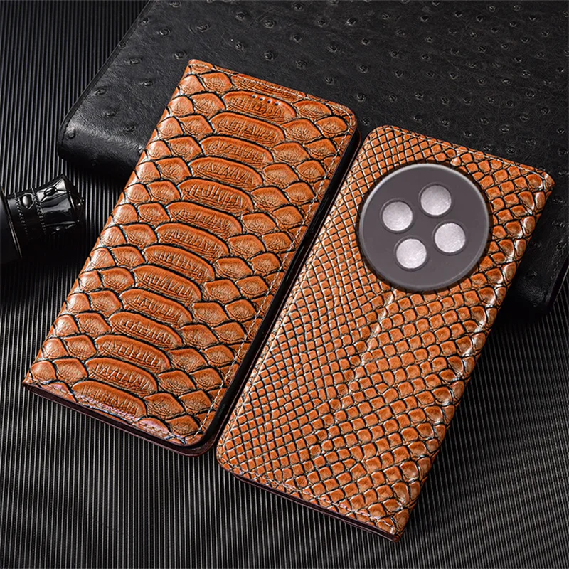 

Genuine Leather Flip Case For iQOO Z1 Z3 Z5 Z6 Z6X Z7 Z7X Z8 Z8X Z9 Z10 Z11 Tubro Pro Plus Phone Cover Card Cases Python Pattern