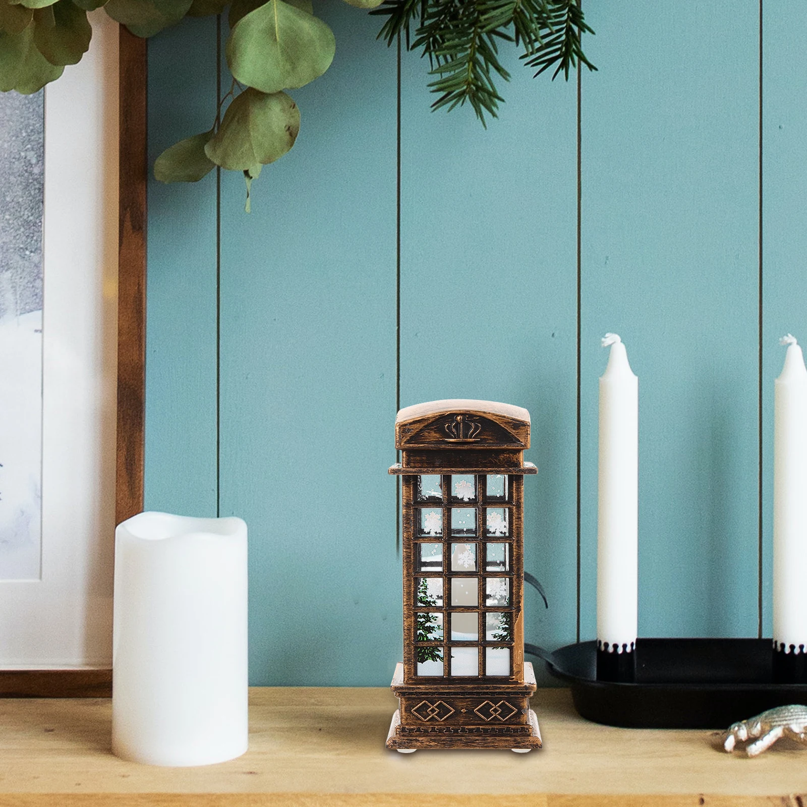 

1Pcs Pretty Small Wind Lanterns Desktop Ornaments Cozy Christmas Party Decor PVC Material Festive Atmosphere Christmas Lantern