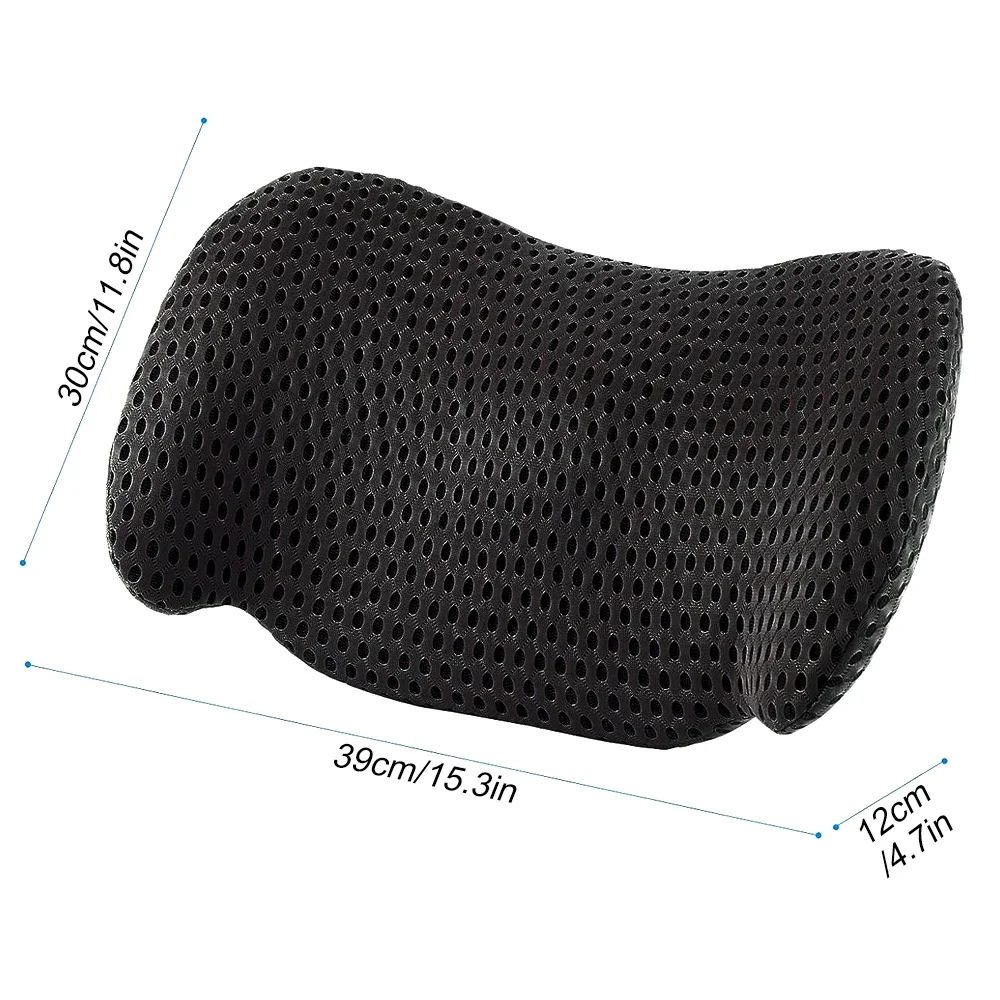 Lumbar Support Pillow for Office Chair,Car Lumbar Pillow Lower Back Pain Relief,Memory Foam Back Cushion with 4D Mesh Cover