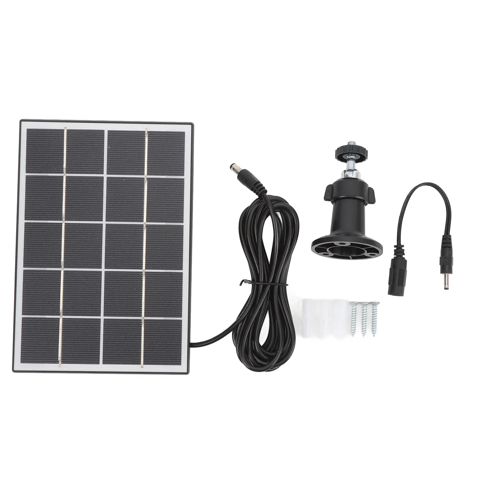 

3W 5V Solar Panel for Security Camera Monocrystalline Silicon Outdoor Solar Panel for Fan Flashlight Water Pump Black