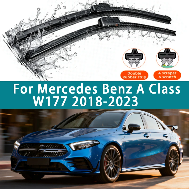 

LHD Front Wiper Blades For Mercedes Benz A Class W177 2018-2023 Windshield 24"19" Accessories 35 45 AMG 180 200 220 250