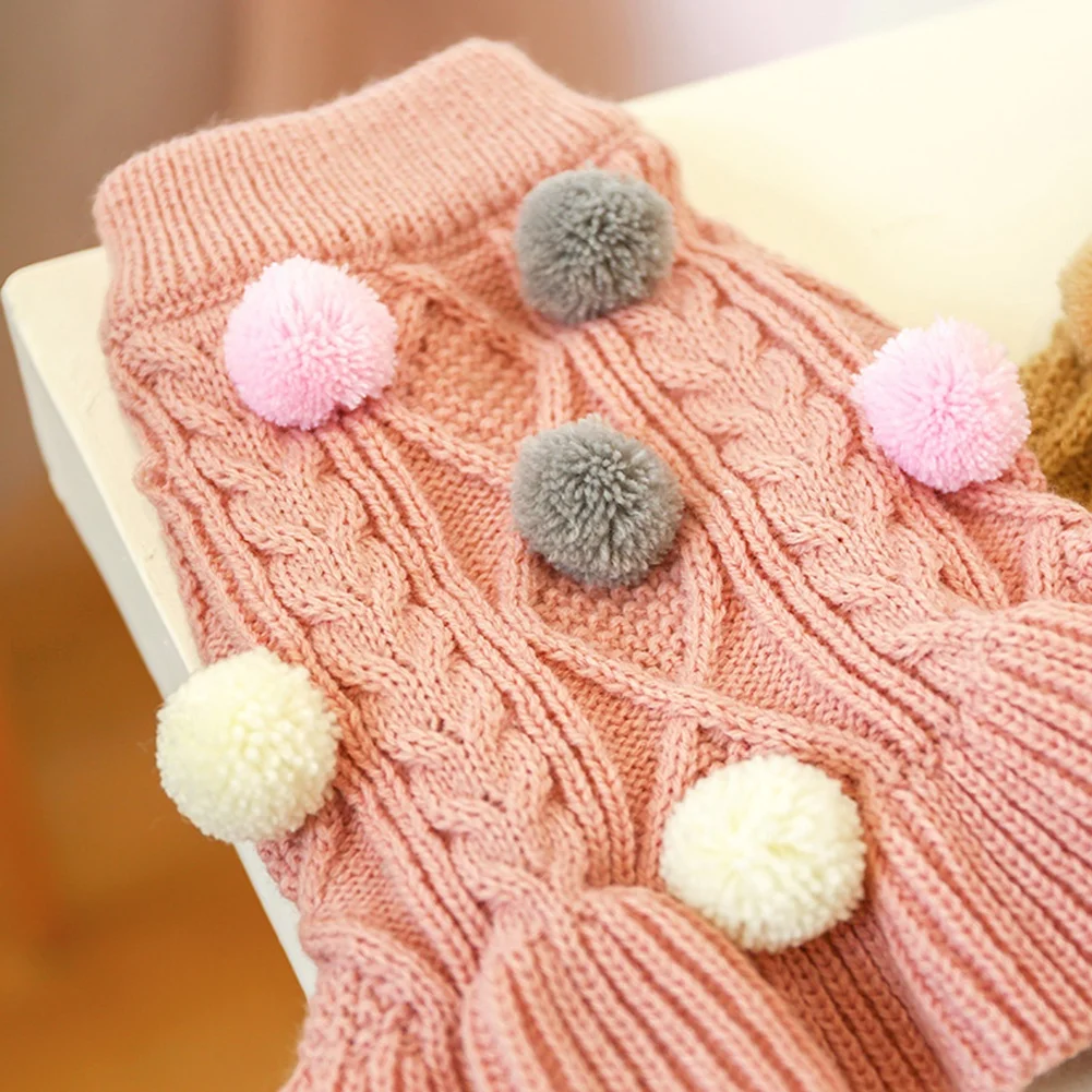 Winter Dog Warm Sweater Puppy Pet Clothes for Small Dogs Knitting Turtleneck Sweater for Cats Clothes Chihuahua Yorkie Outfit