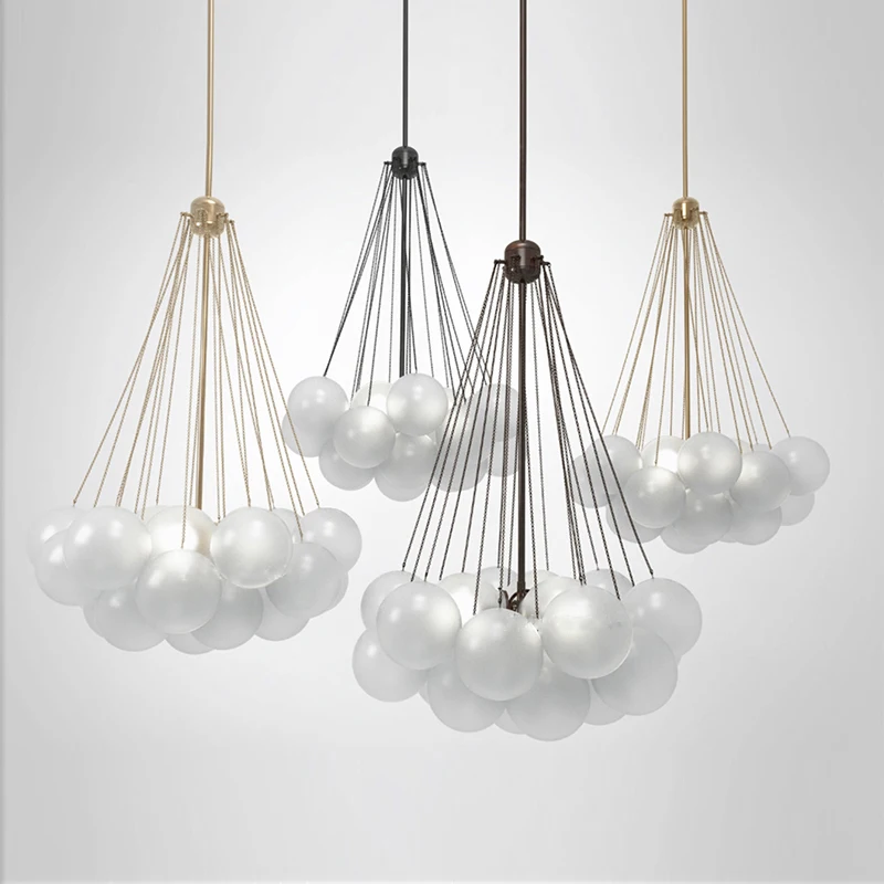 Imagem -04 - Nordic Home Decor Lustres para Sala de Jantar Lustre Pendant Lights Lâmpadas de Suspensão Luminária de Teto Iluminação Interior