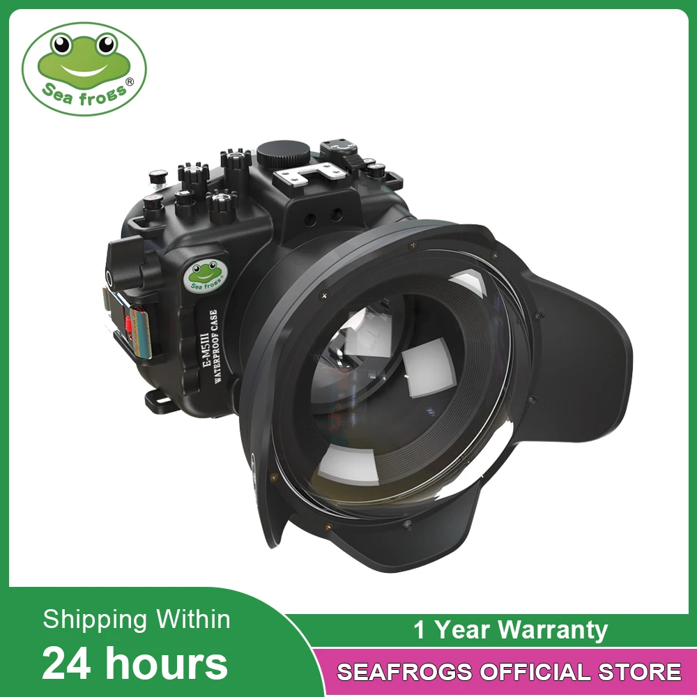 For Olympus E-M5III SeaFrogs 40M/130FT Waterproof Housing Underwater Diving Camera Case