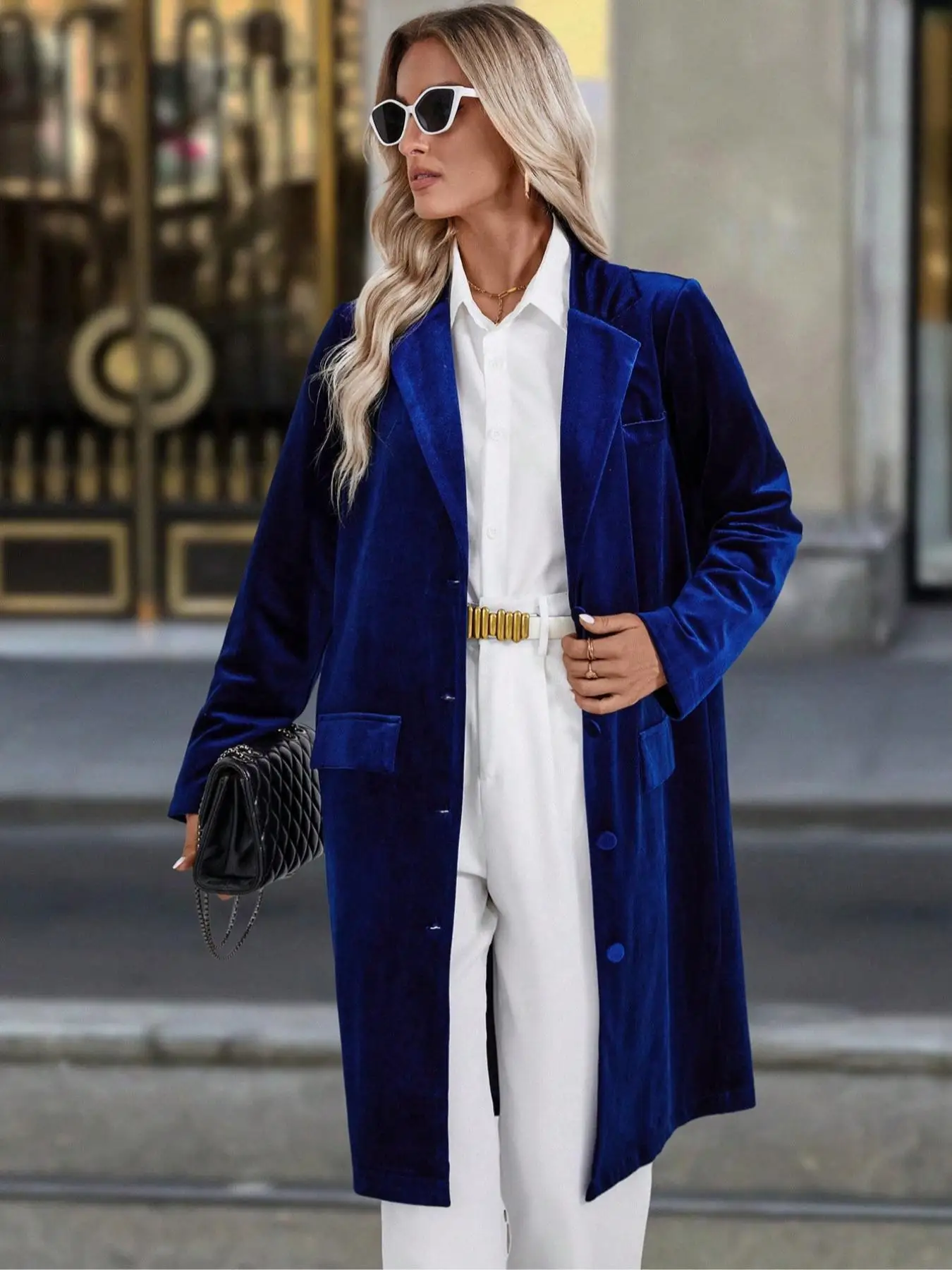 

Женское приталенное пальто с длинным рукавом, повседневная весенне-осенняя верхняя одежда, модная женская куртка для повседневной носки