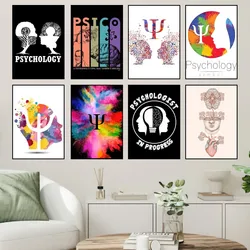 Psychologist Profession Psychology Logo Poster Small Prints Wall Painting Bedroom Living Room Wall Sticker Office