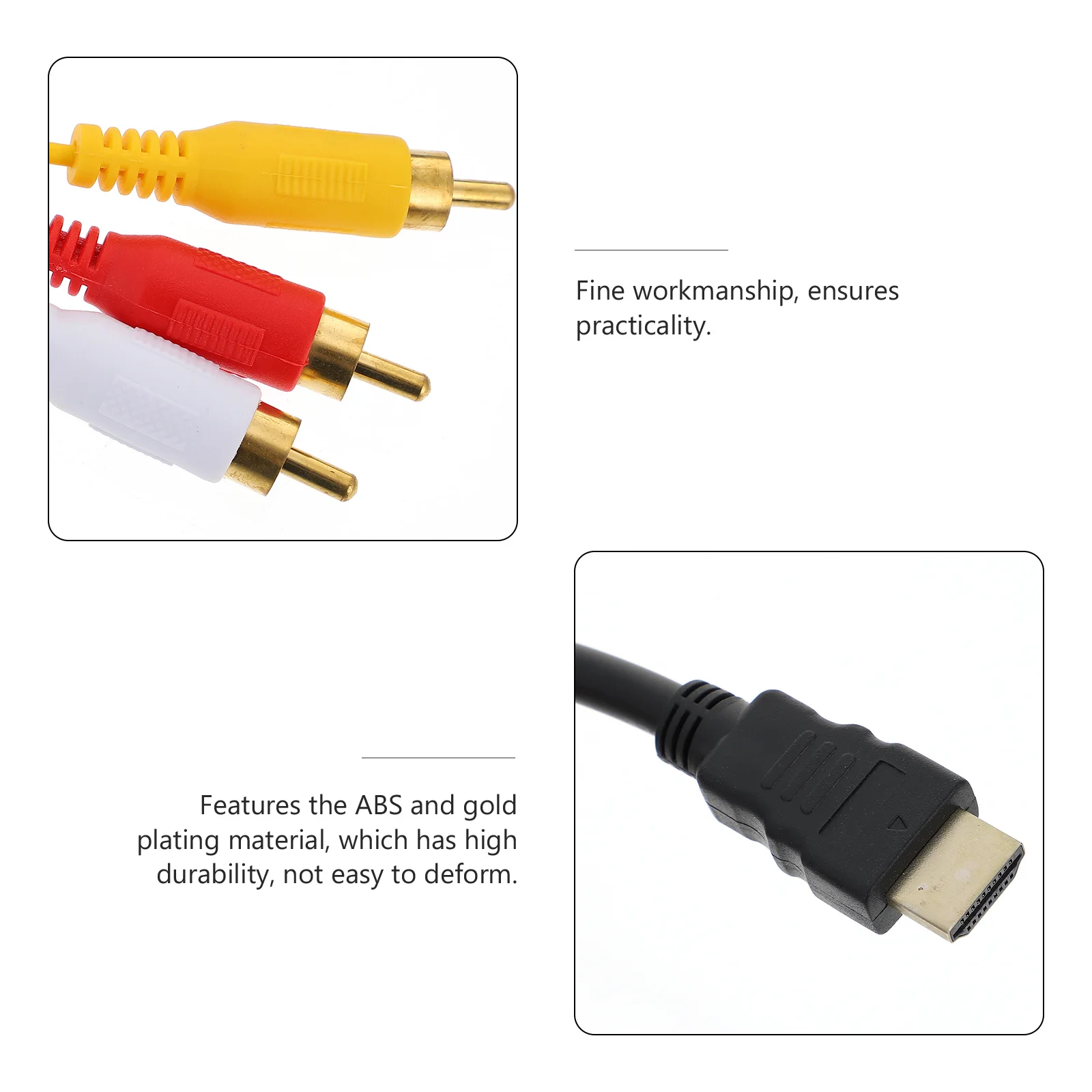 

to Adapter Cable High Definition Signal Transfer Multimedia Video Audio Connector Patch Cord Adapter Cable