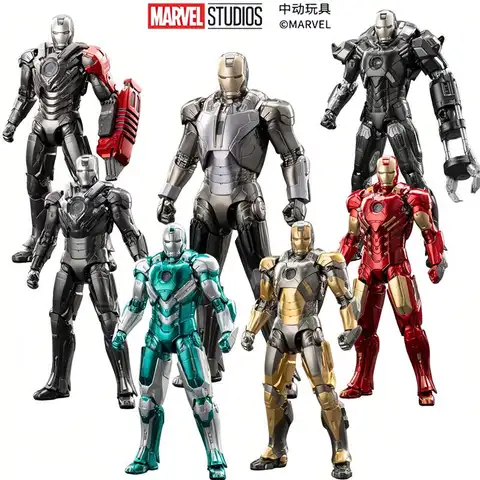 ZD Toys The Avengers Iron Man 1/10 18CM Mark-8 Mark-13 Mark-20 Mark-29 Mark31 Mark32 Mark34 Action Figures Model Collection Toy