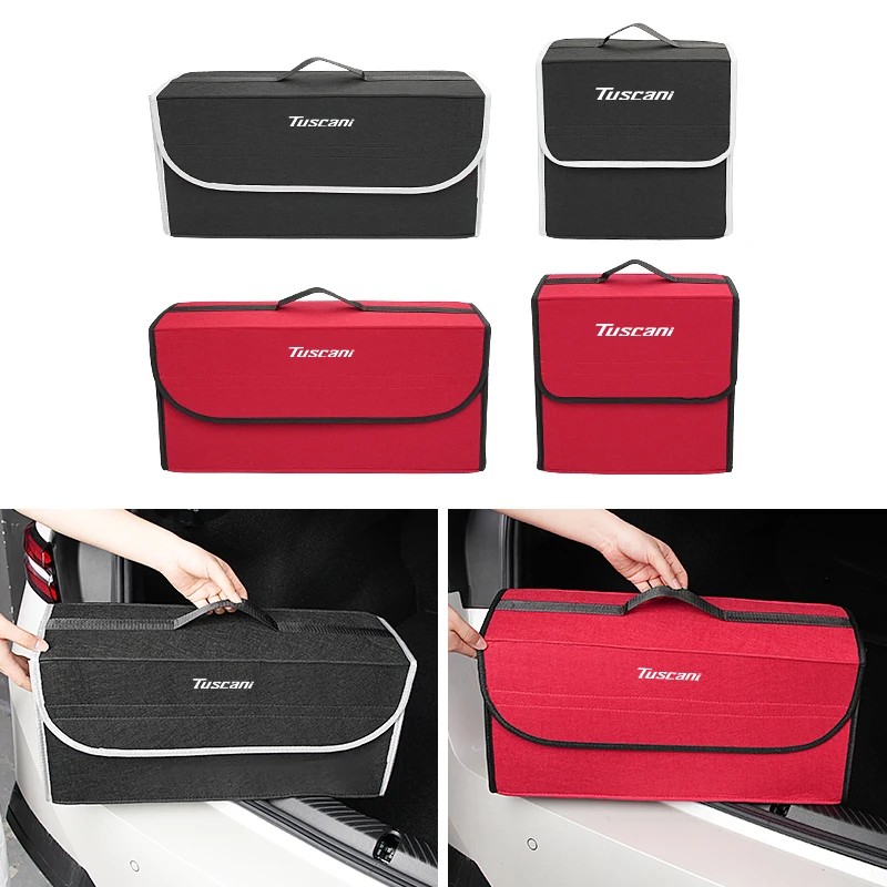 

Car Tool Storage Bag Auto Trunk Organizer Soft Felt Storage Box For Hyundai Tuscani Sonata Grandeur Accent Creta Tucson Genesis