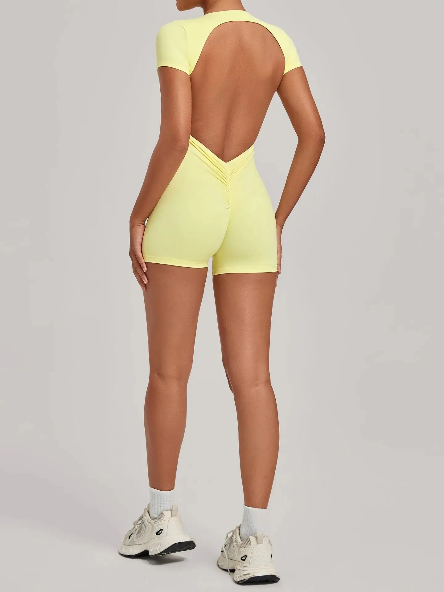 Ningyu Sporty Jumpsuit Sportoutfit voor dames Backless Bodycon Yoga Set Sportoveralls Gymset Damespak Fitness Yogakleding - afbeelding 2