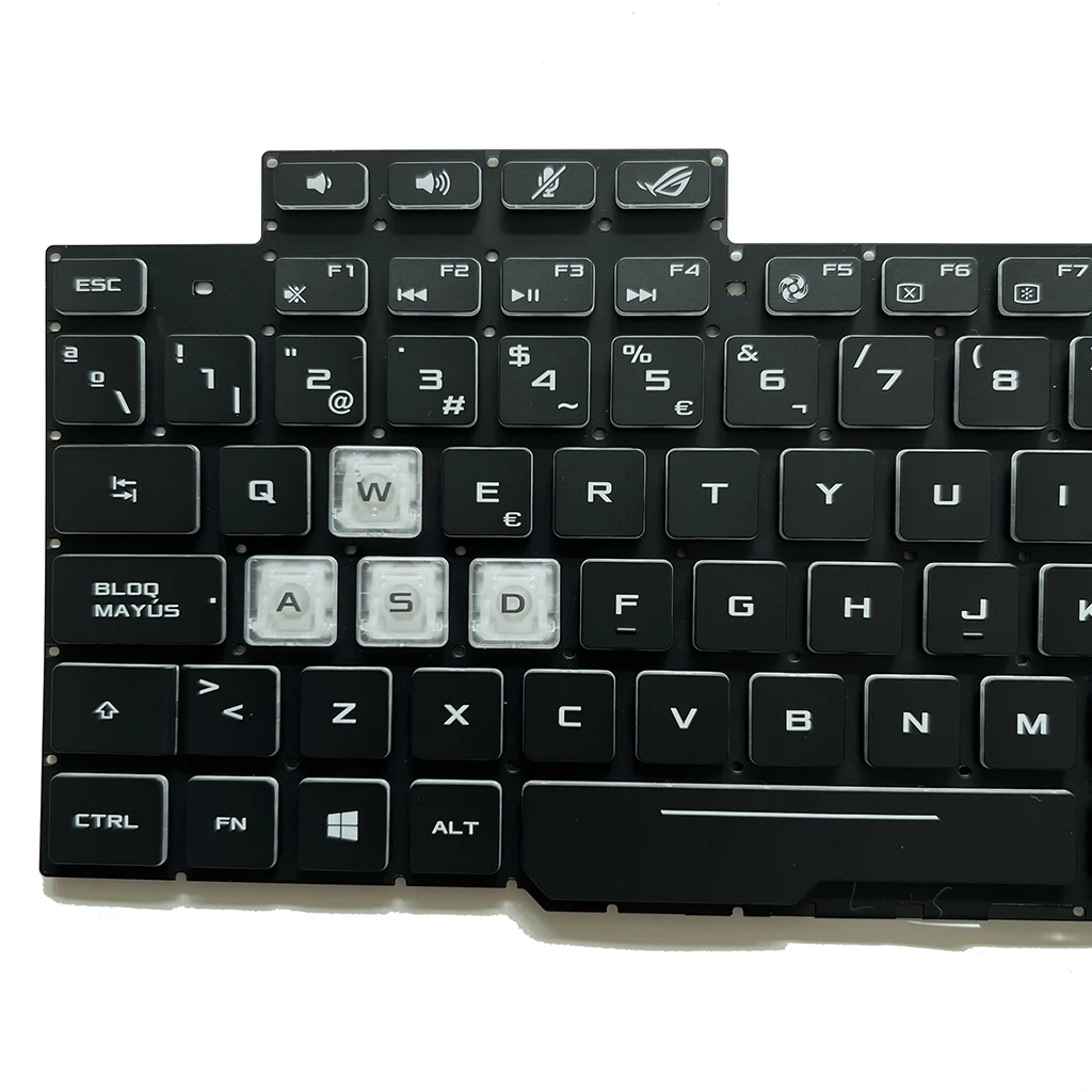 Clavier espagnol et latin pour ordinateur portable rétro4.2 RVB, ASUS ROG Strix GL504, GL504G, GL504GM, GL504V, GL504GS, GL504GV, GL504GW SP LA, GL504