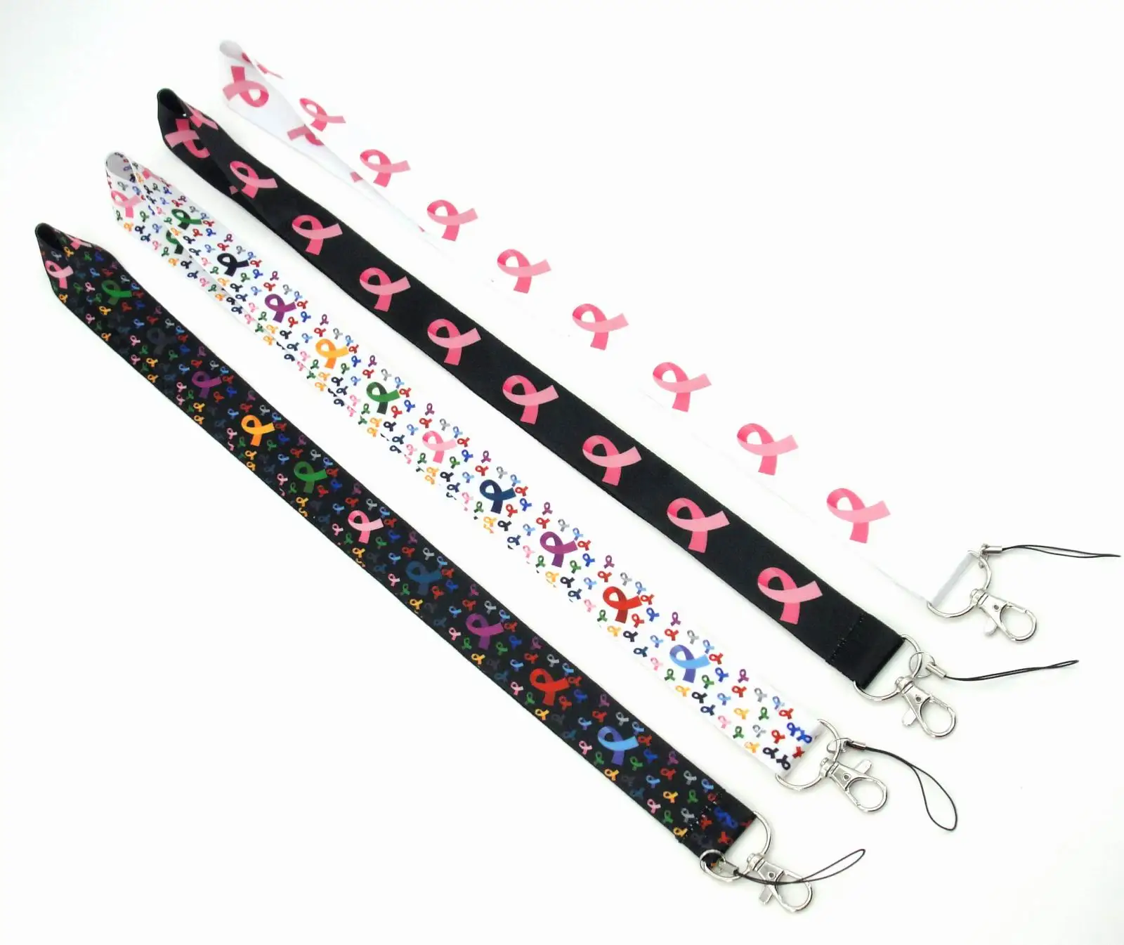 Cartoon breast cancer Key Lanyard ID Badge Holders Animal Phone Neck Straps with Keyring Phone Accessories D077