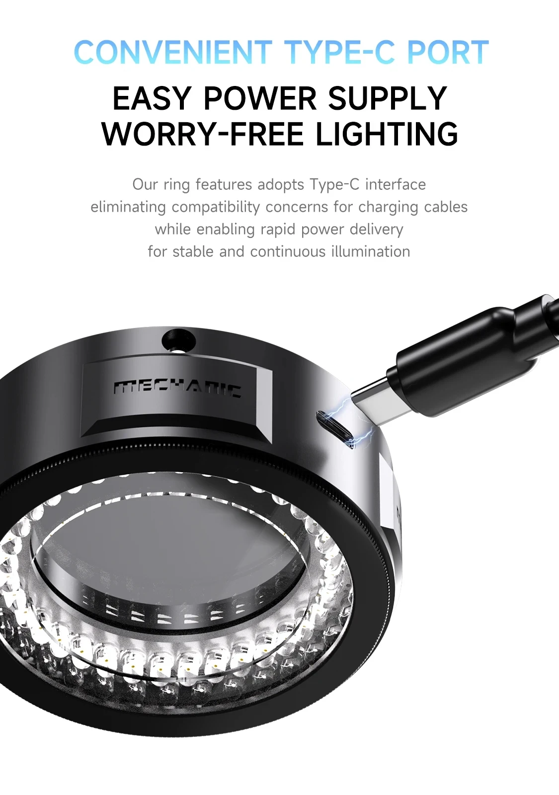 Mechanic LS5/LS6 Microscope Polarized Ring light Lamp Anti Glare LED Microscope Ring Lamp for Precision Soldering Repair Tools