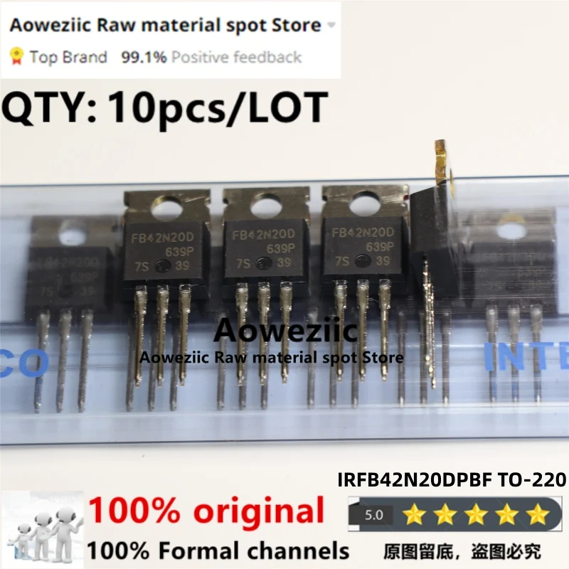 

Aoweziic 100% New Imported Original IRFB42N20DPBF FB42N20D TO-220 MOS Field Effect Tube 44A 200V