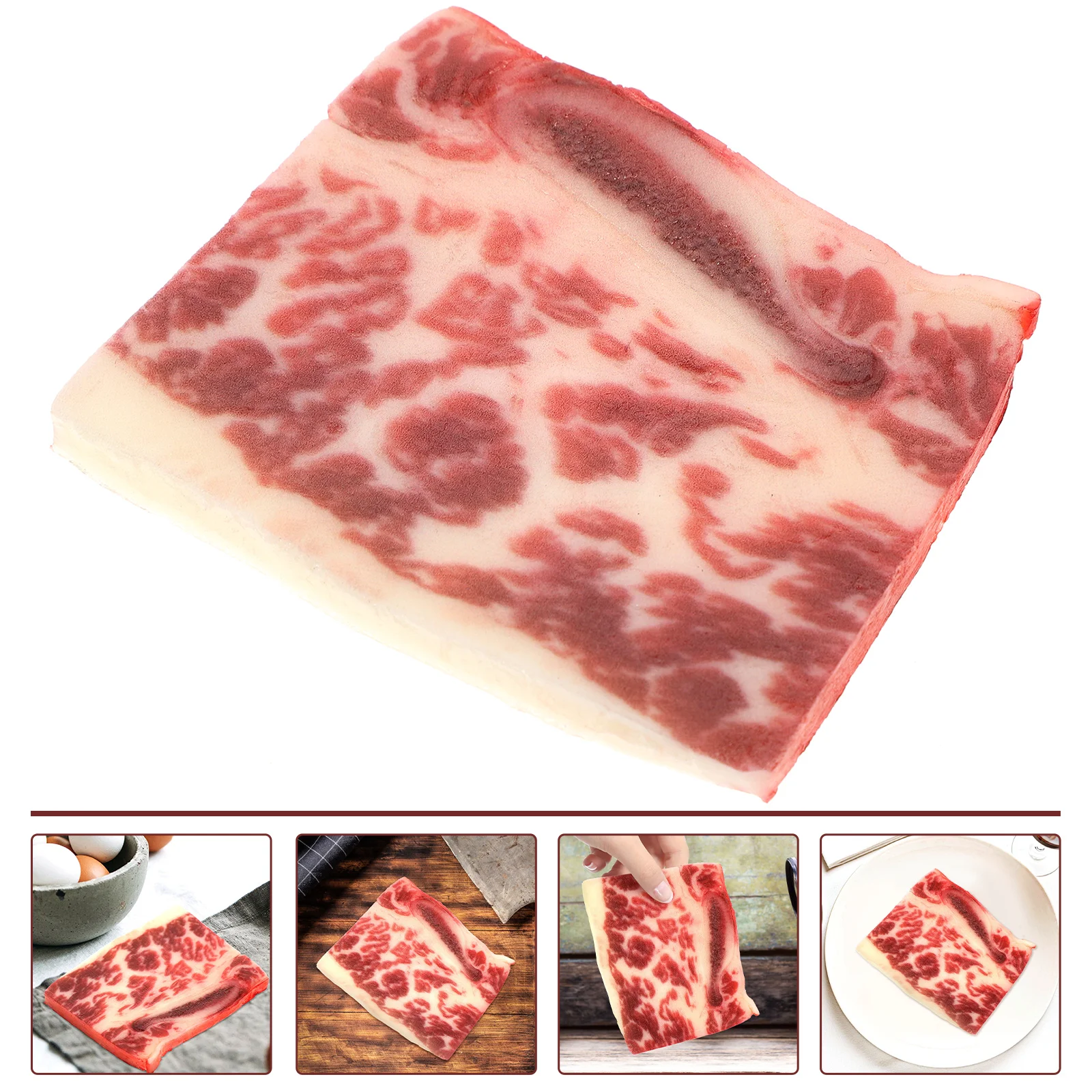 Simulation Beef Model Fake Food Kitchen Prop Decor Realistic Cooked Meat Kids Plaything Looking Restaurant Toy