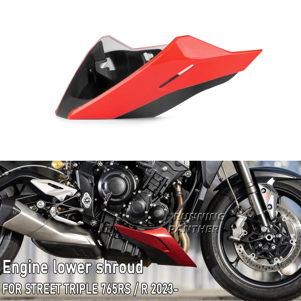 

For Street Triple 765 RS 765R 2023 2024 Motorcycle Engine Lower Spoiler Body Bellypan Fairing Protector Guard Chassis Shield