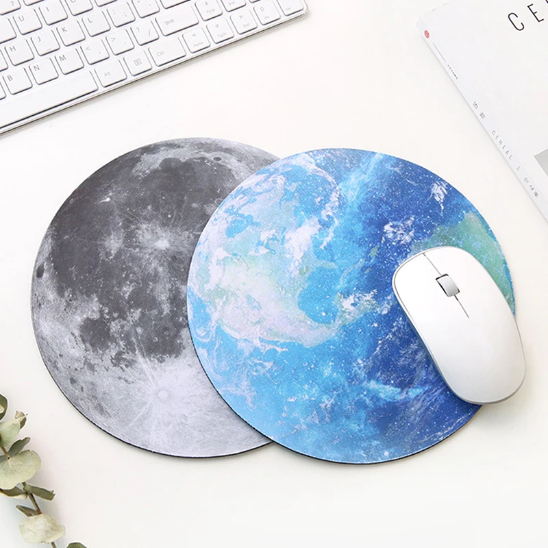 Kawaii Round Celestial Mouse Pad Soft Mat For Game Computer Cap Desk Mat Pads Non-Slip Rubbe PC Waterproof Office MousePad 22cm