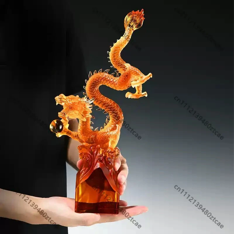 Custom Flying Dragon Cloud Glazed Ornament Zodiac Dragon New Year Business Gift Ceremony Event Award Souvenir