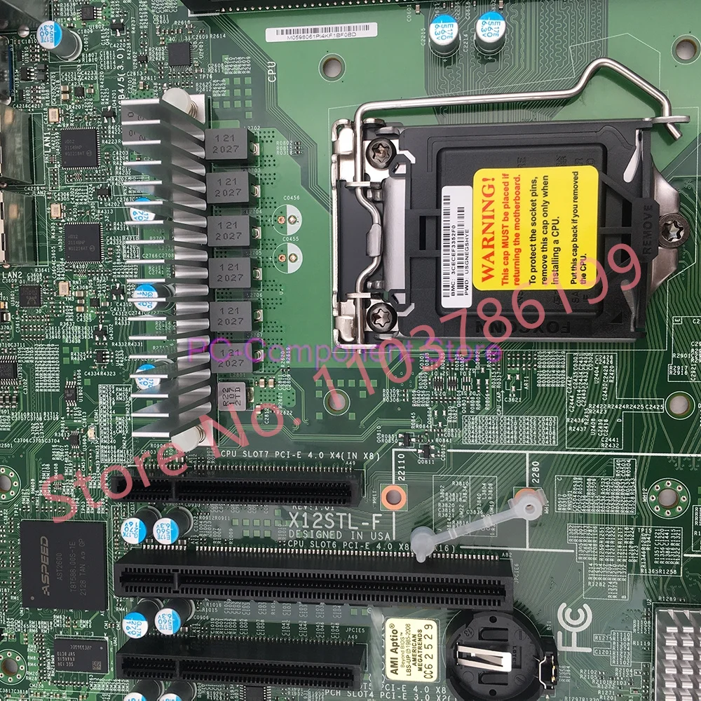 For Supermicro Server Motherboard LGA-1200 Support E-2300 Processor 10th Generation Pentium Processor X12STL-F