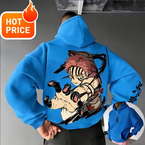 Demon Slayer Akaza 2026 Streetwear Men Harajuku NEW Vintage Hoodie Winter Women Oversized Hooded Sweatshirt Long Sleeve Top Y2K