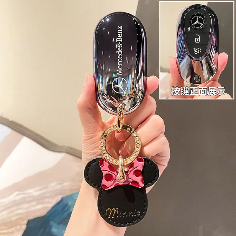 TPU Mercedes Benz C260L Keycase GLC300L Male S450L Maybach C350el Car Buckle EQE350 Female E-Class Full Package