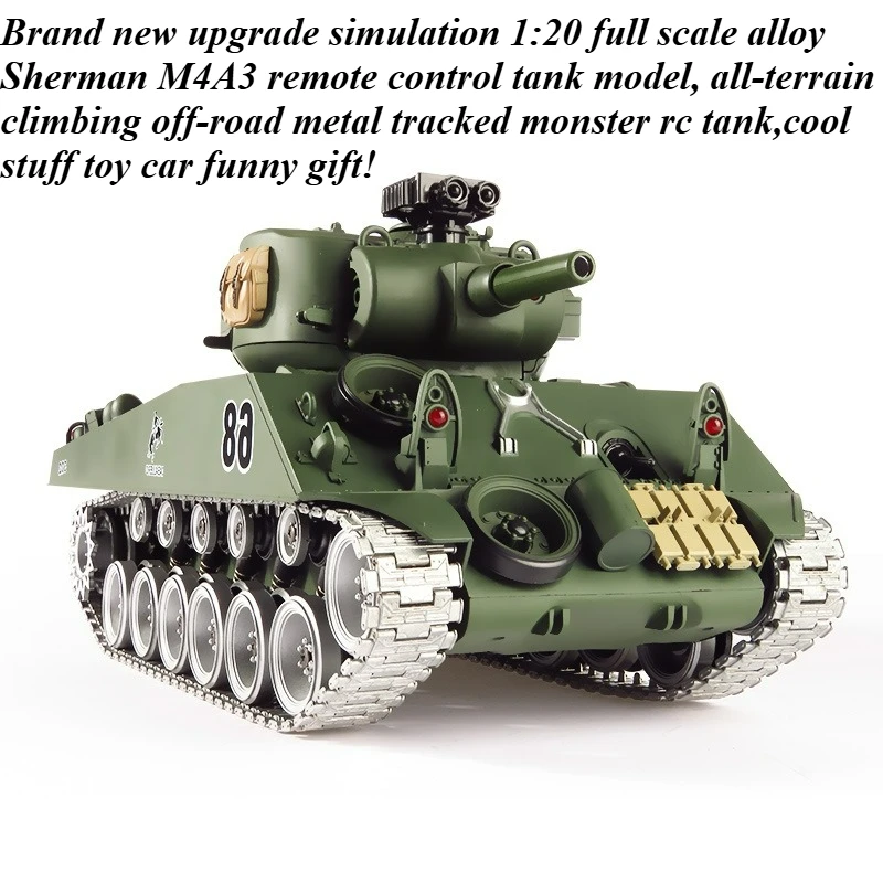 Cool Stuff Toy Tank Funny Gift-Simulation 1:18 M4A3 Robot Chassis Rc Tank Model,Remote Control Car,Toys for Boys,Monster Truck
