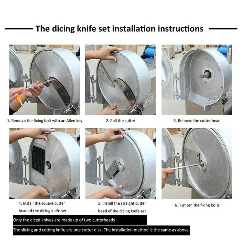 キッチンレストラン電動野菜果物カッター ダブルヘッドマシン バナナニンジンジャガイモさいの目切り機 野菜用