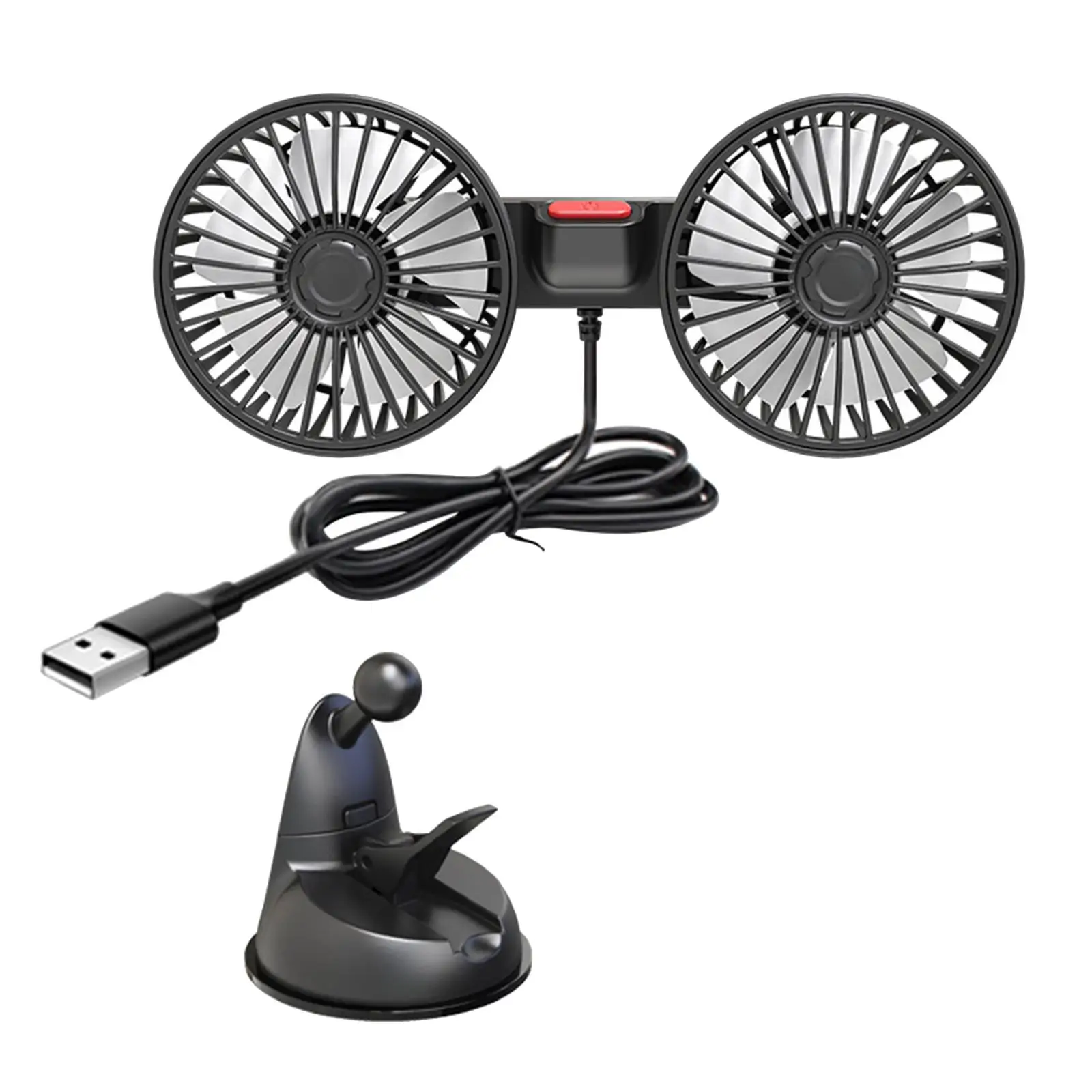 Auto Cooling Fan Wind Regulation Three Speeds Control USB 5V 10W Low Noise Auto