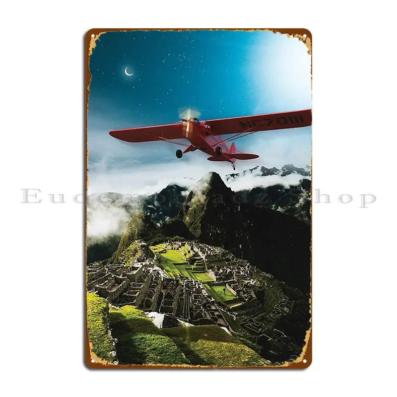 Machu Picchu Metal Sign Pub Funny Wall Decor Create Customize Tin Sign Poster