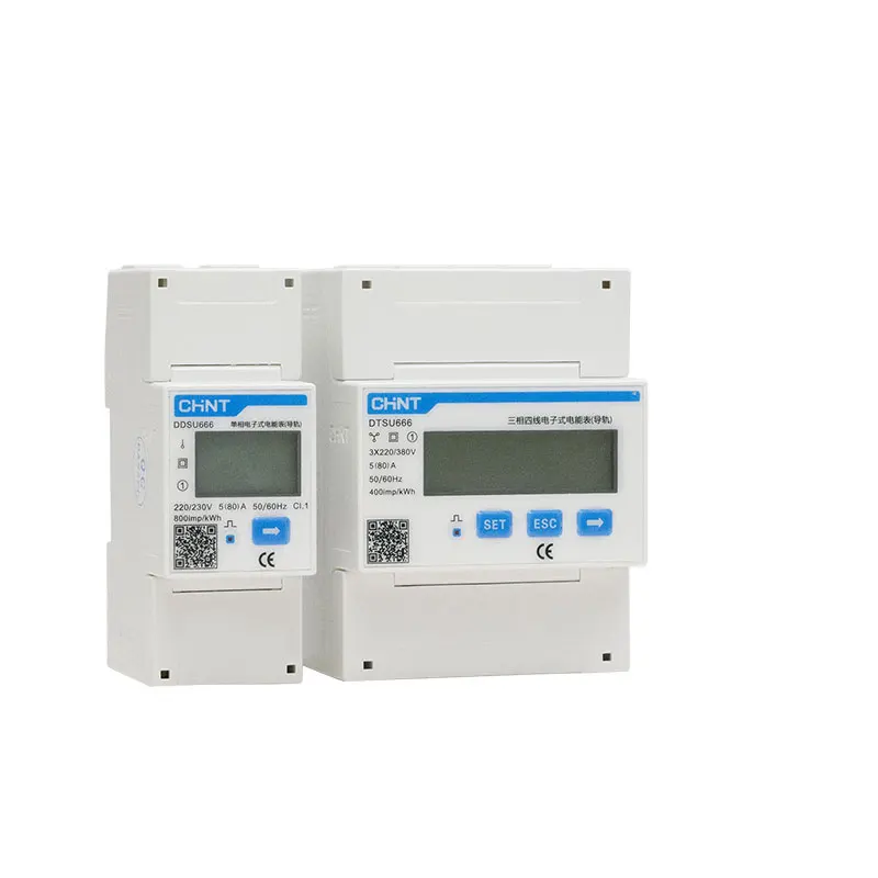 CHNT CHINT DDSU666 DTSU666 Single Phase DIN-Rail Meter 5(80)A 1.5(6)A (RS485) Power Inverter Electric Meter