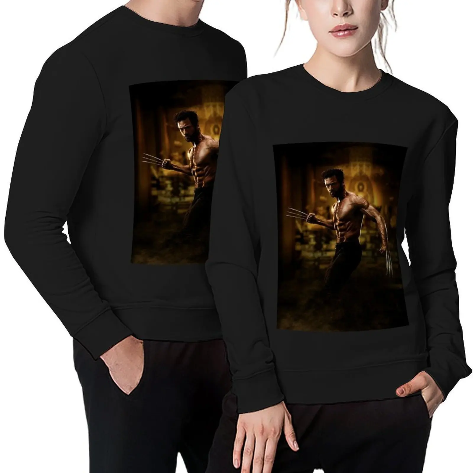 

hugh jackman Pullover mens clothing anime clothes men clothes men's sweat-shirt sports sweatshirt man