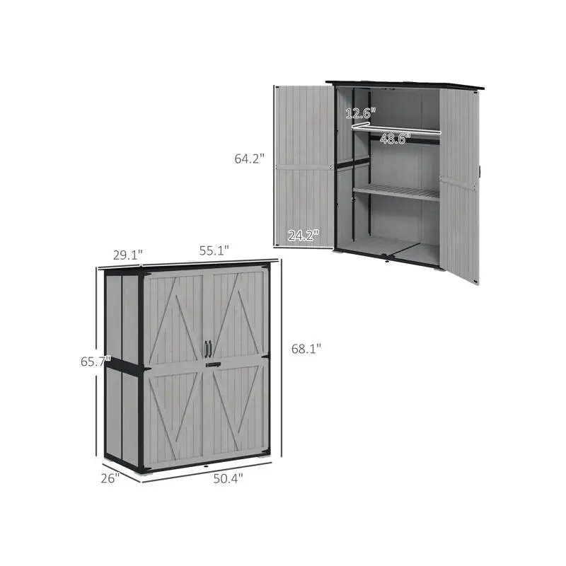 Outdoor Storage Shed for Gardening Tools and Equipment