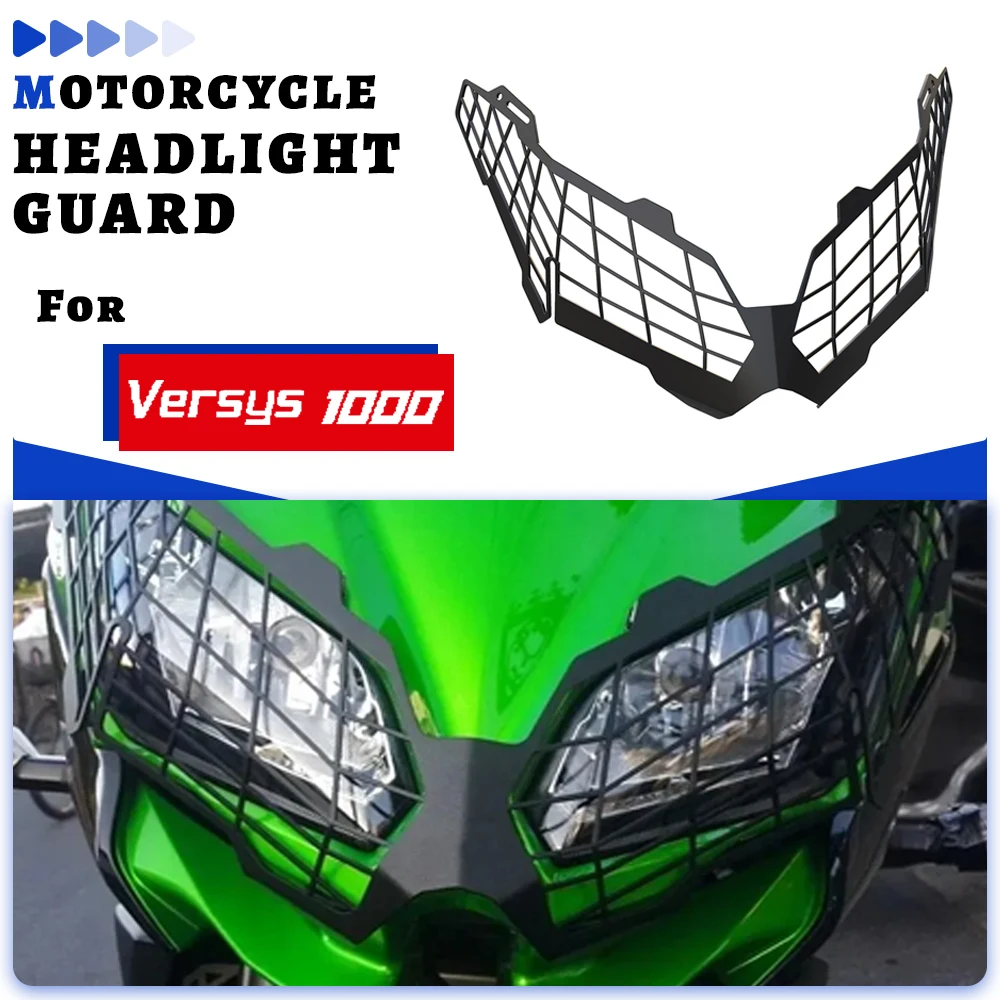 

For Kawasaki VERSYS 650 1000 2015-2021 Ninja 300 R 2013-2017 Motorcycle Headlight Shield Guard Protector Grille Cover KLE1000