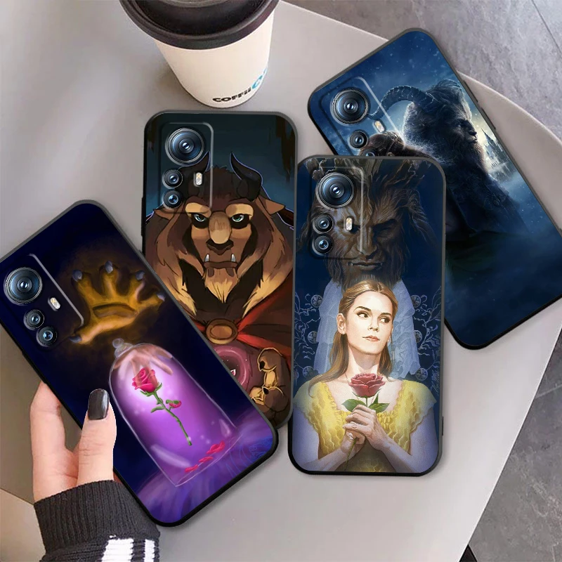 Disney Beauty Beast Belle For Xiaomi Mi 14 13T 13 12T 12 11T 11i 11 10T 10 Pro Lite Ultra 5G Black TPU Phone Case