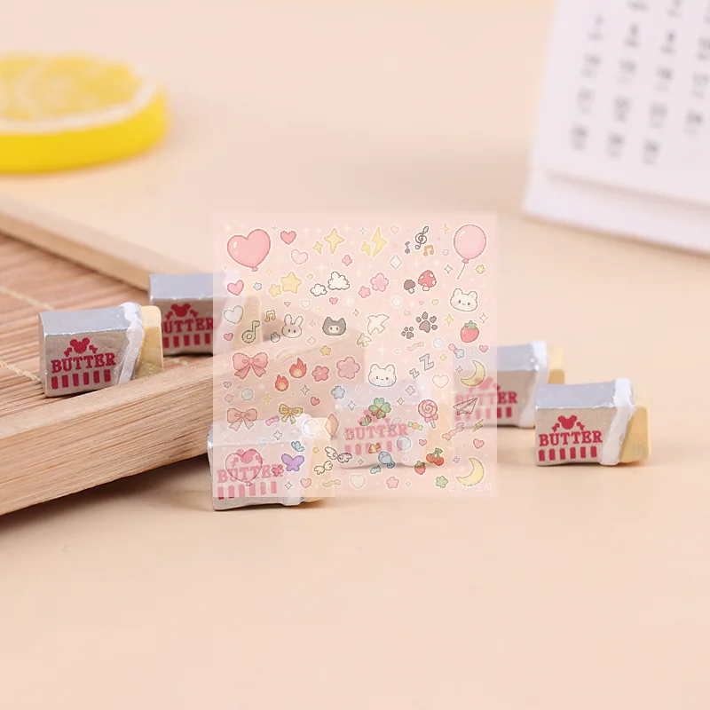 6Pcs Simulation Food Butter Miniature Pretend Play Kitchen Diy Bread Set Toy Breakfast Tableware Doll House Accessories