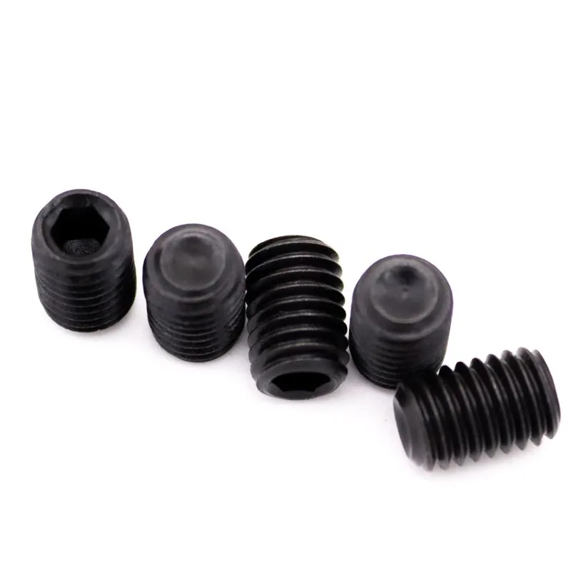 1/10/50pc M1.6 M2 M2.5 M3 M3.5 M4 M5 M6 M8 to M16 DIN916 Black 12.9 Steel Hex Hexagon Socket Allen Cup Point Grub Bolt Set Screw