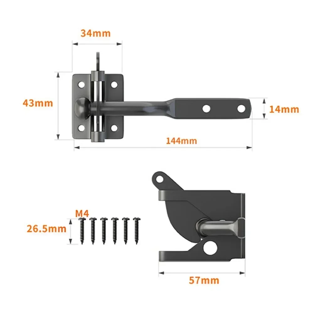 

Reliable Carbon Steel Fence Latch Door Lock, Protect Your Garden Fence and Pasture Farm Gate, Effortless Operation