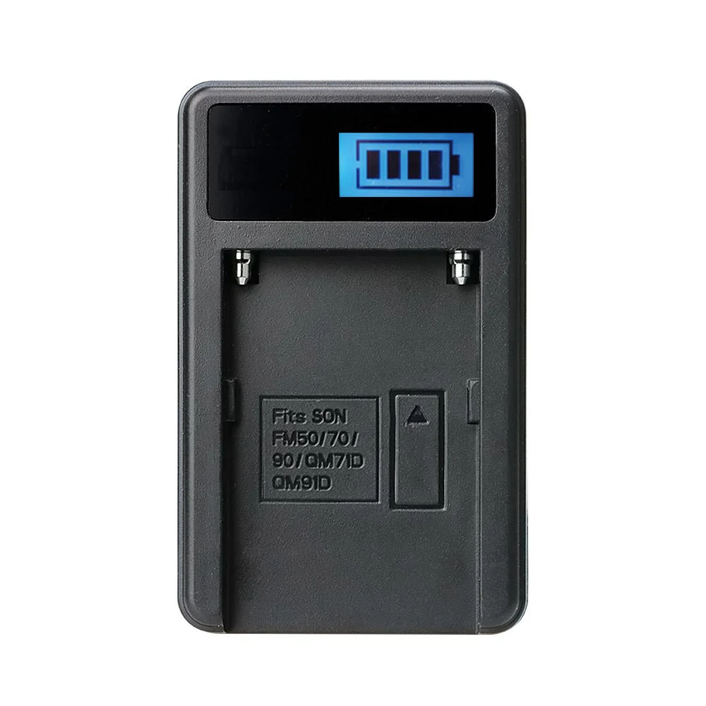 USB Type C Cable LCD Display Camera Battery Charger for Sony FM55H NP-F550 NP-F570 F750 F970 Godox Yongnuo Led Light Monitor
