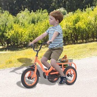 12 Inch Tricycle for Children Age 2-5 Years 3 Wheels Kids Bikes with Single Speed for Boys/girls with Shopping Basket