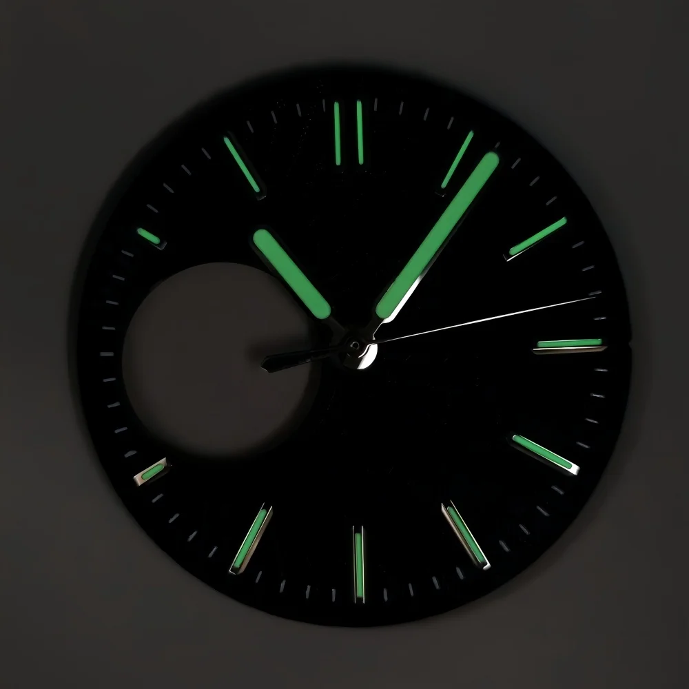 

Циферблат NH38 с индивидуальным логотипом, 28,5 мм | Зеленый светящийся циферблат с высококачественной сетчатой текстурой, подходит для модификации механизма NH38