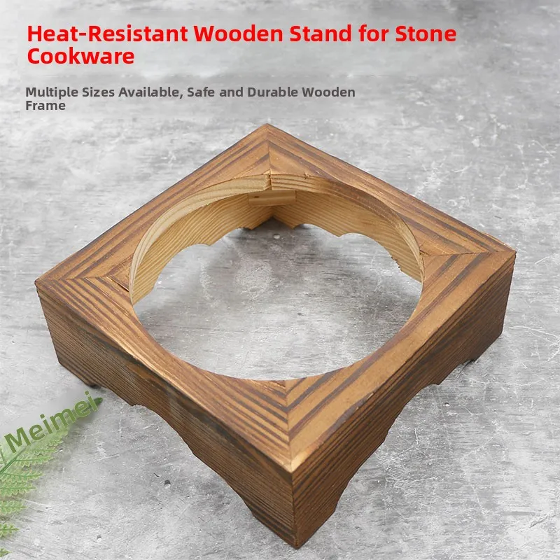 

Термостойкая деревянная подставка для кастрюль, мисок и посуды, круглая, в японском стиле, для приготовления риса и смешивания.