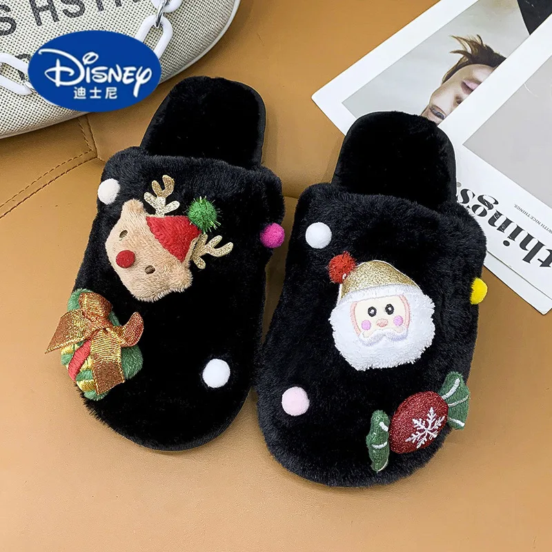 

Плюшевые тапочки Disney 2025г. | Уютная зимняя домашняя обувь с закрытым носком и мягкой подошвой