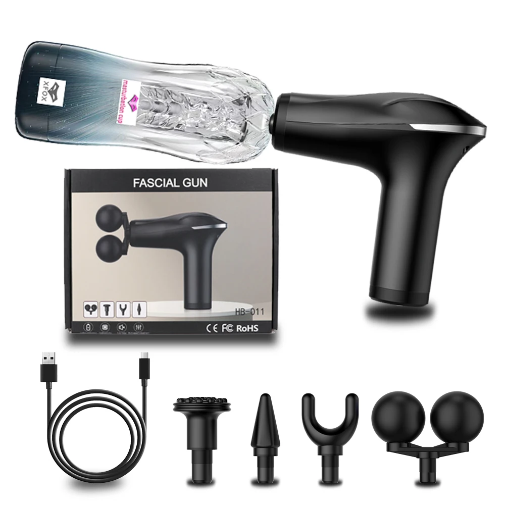 Fascia Massge Gun Vibration Deep Tissue Muscle Relaxation Massager Portable Fitness Device For Body Neck Arm Male Entertainment