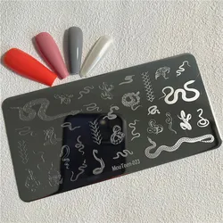 Various Snake Stamping Plate Water Snake Nail Plate Snake Nail Stamp Plate Mouteen-023