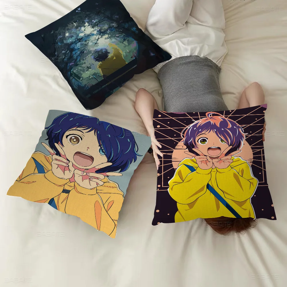 

Anime Wonder Egg Priority Pillowcase toon Gift Cushion Cover Bedroom Home Sofa Chair Seat Decor pillow case