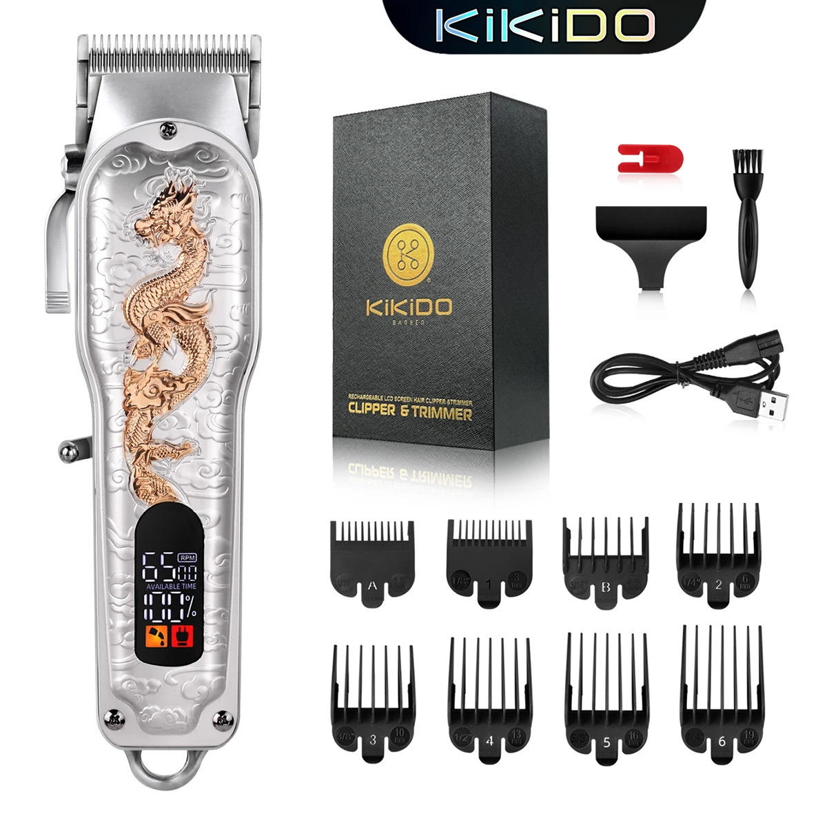 

KIKIDO Cordless Hair Cutting Machine Men's Hair Clippers Trimmers Set, Professional Beard Trimmer, Barber Accessories For Men,