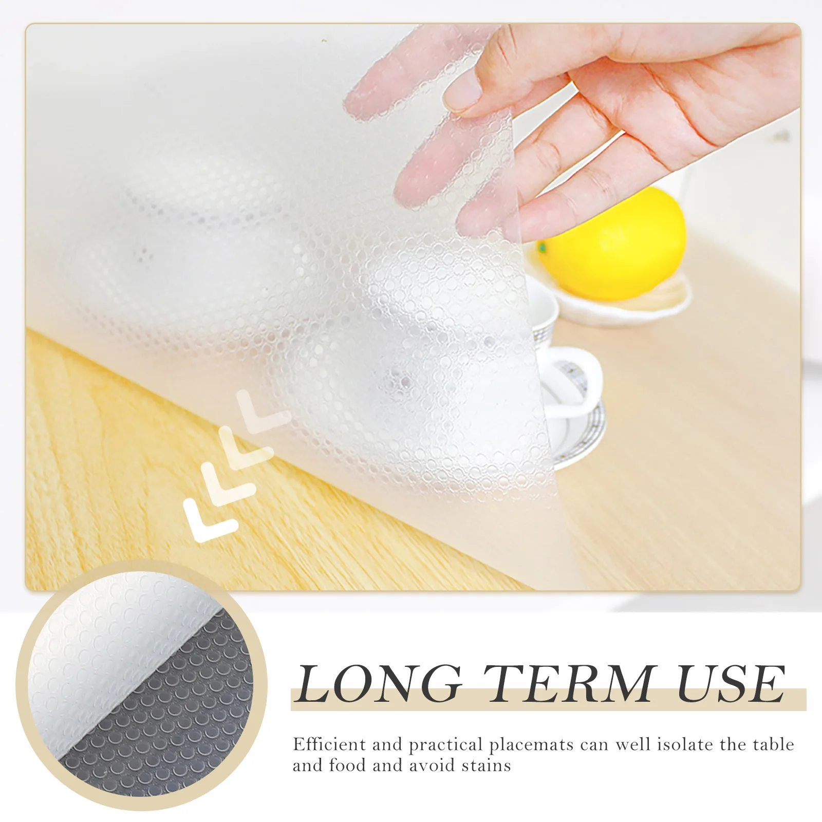 

EVA Anti Table Mats Ribs Food Pad Cabinet Fridge Table Mats Cabinet Mat Fridge Mat Storage ganizer Diy Placemat Pad