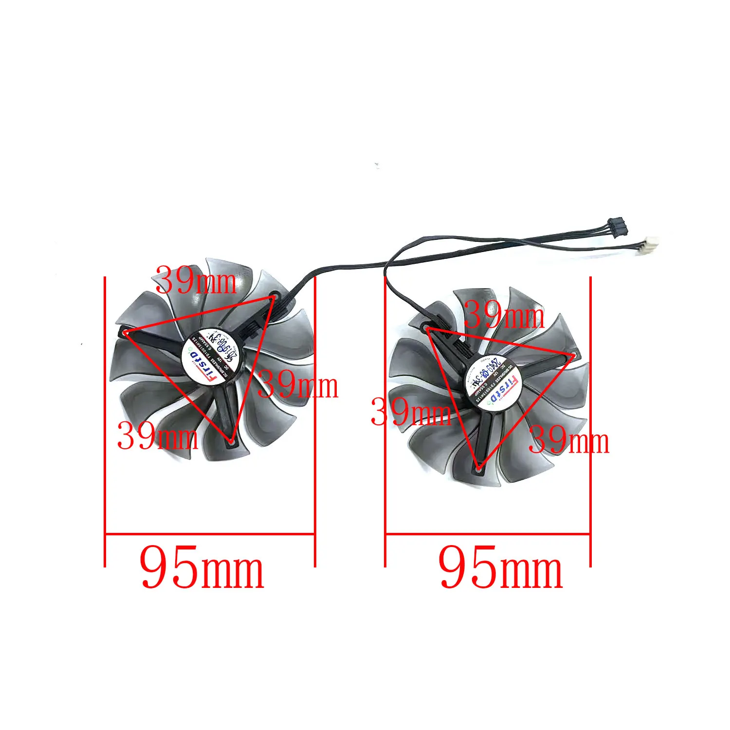 95MM 4PIN FD10015H12S GAA8S2U For PALIT GeForce RTX2060S 2070 2070S 2080 2080TI 2080S GameRock Graphics Card Replacement Fan