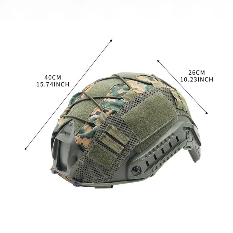 Tactical Helmet Cover for Fast Helmet Multi-Camo Helmet Cover for Airsoft HelmetMilitary Paintball Hunting Shooting Gear - 1000D